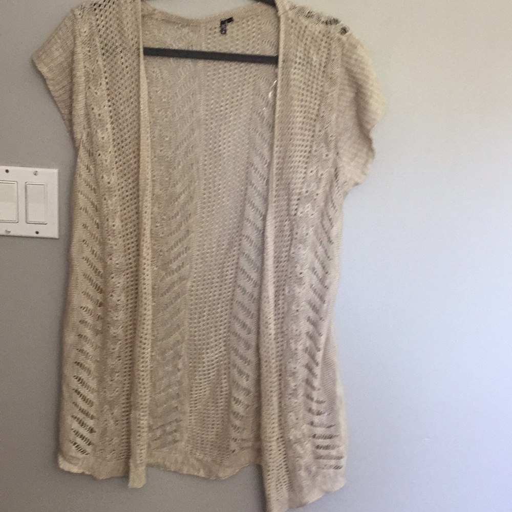 Short sleeve boho knit cardigan